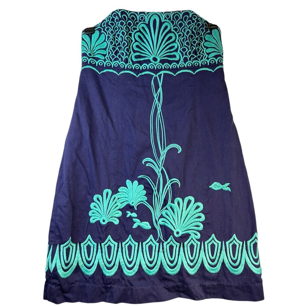 Lilly Pulitzer Strapless Bowen Fly Me to the Sea Dress - Size 6 - Picture 2 of 8